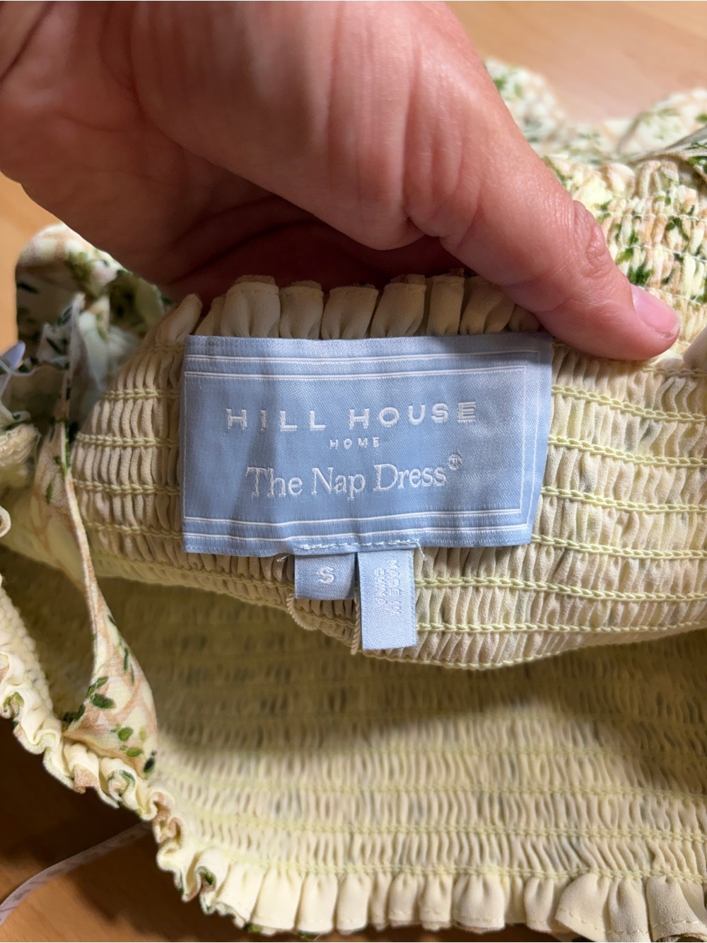 Hill House NWT The Elise Nap Dress in Basketweave Vine Butter Yellow Tiered Maxi - Picture 9 of 16